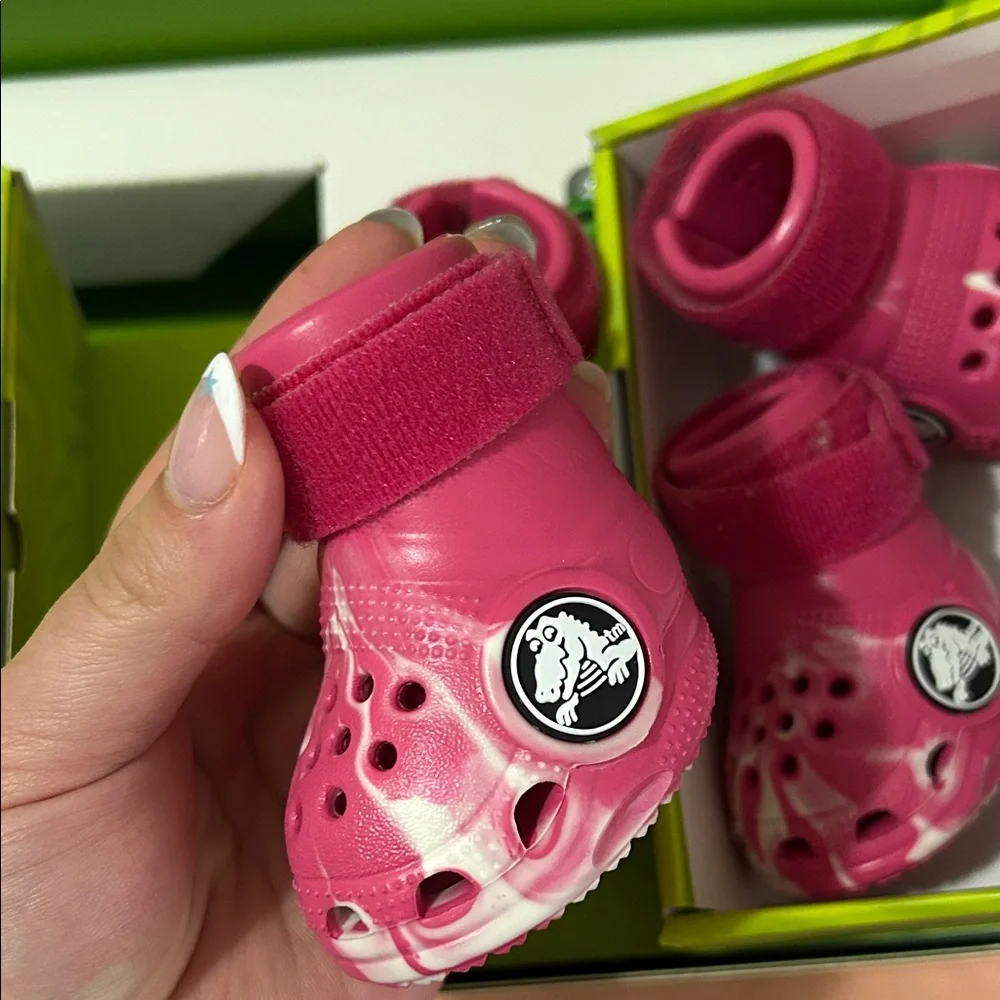 CROCS for Dogs Pink Marble Clog Sandals